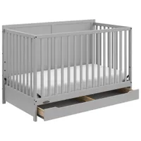 Graco Melrose 5-in-1 Convertible Crib with Drawer - Pebble Grey