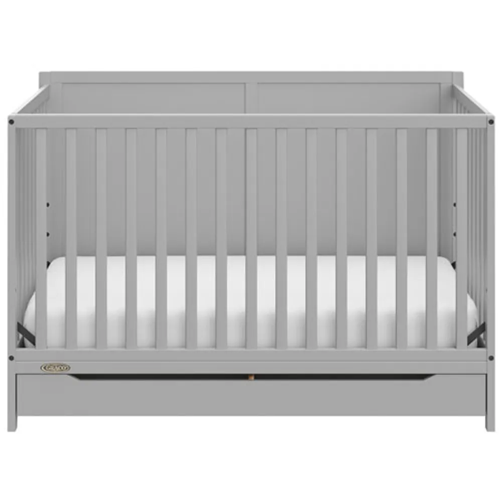 Graco Melrose 5-in-1 Convertible Crib with Drawer - Pebble Grey