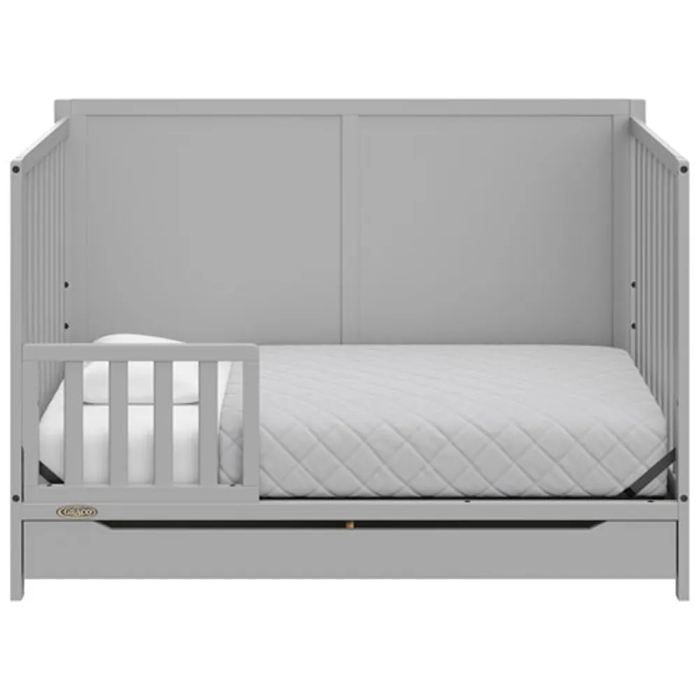 Graco Melrose 5-in-1 Convertible Crib with Drawer - Pebble Grey