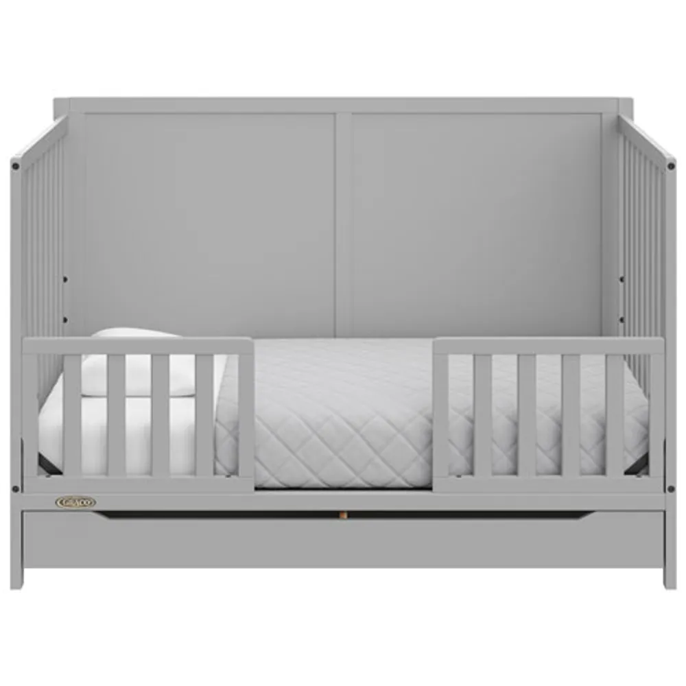 Graco Melrose 5-in-1 Convertible Crib with Drawer - Pebble Grey