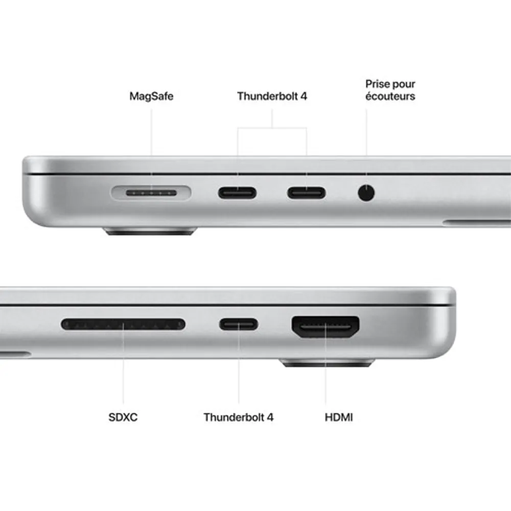 Apple MacBook Pro 14" (2023) - Silver (Apple M2 Pro / 512GB SSD / 16GB RAM) - French