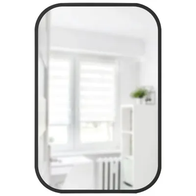 Hub 24" x 36" Rectangle Wall Mirror - Black