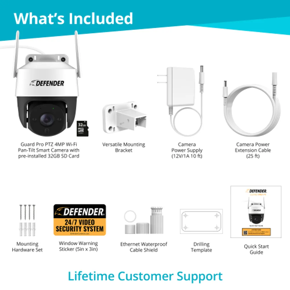 defender guard 4mp 2k ip bullet security camera