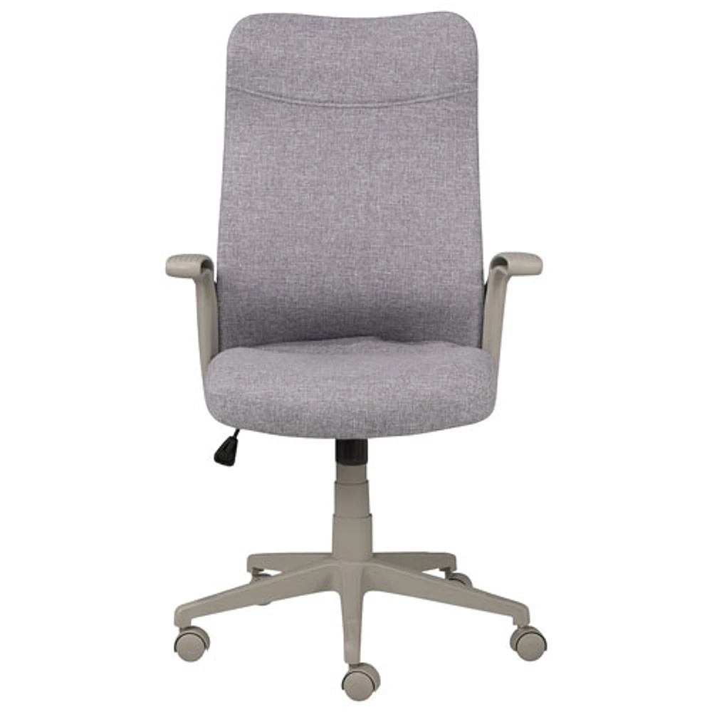 Brassex Alexis High-Back Polyester Task Chair - Grey