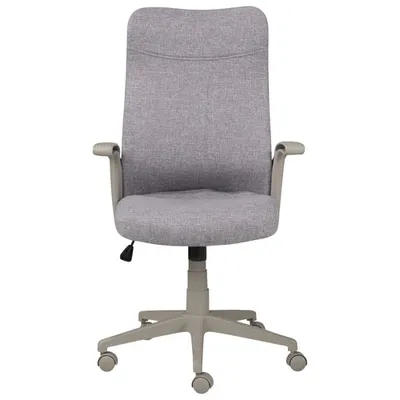 Fauteuil de bureau en polyester à dossier haut Alexis de Brassex - Gris