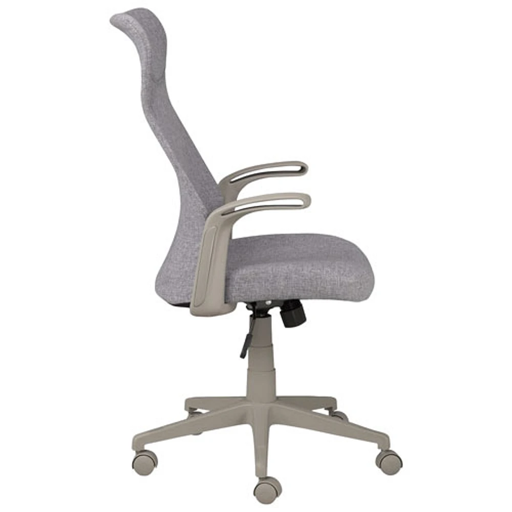 Brassex Alexis High-Back Polyester Task Chair - Grey