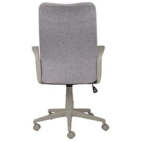 Fauteuil de bureau en polyester à dossier haut Alexis de Brassex - Gris