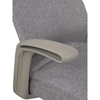 Brassex Alexis High-Back Polyester Task Chair - Grey