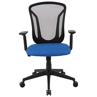 Fauteuil de bureau à dossier haut en filet Amal de Brassex - Bleu