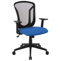 Fauteuil de bureau à dossier haut en filet Amal de Brassex - Bleu