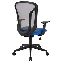 Fauteuil de bureau à dossier haut en filet Amal de Brassex - Bleu