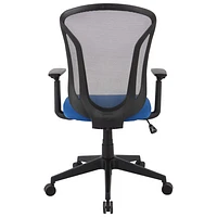 Fauteuil de bureau à dossier haut en filet Amal de Brassex - Bleu