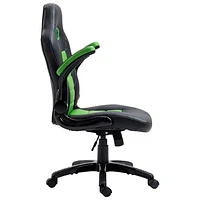 Brassex Aria High-Back Polyester Task Chair - Black/Green