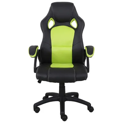 Fauteuil de bureau en polyester à dossier haut Jase de Brassex - Noir/Vert