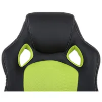 Brassex Jade High-Back Polyester Task Chair - Black/Green