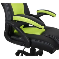 Fauteuil de bureau en polyester à dossier haut Jase de Brassex - Noir/Vert