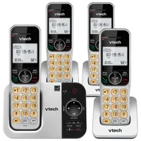 VTech DECT 6.0 -Handset Cordless Phone with Answering System & Caller ID (CS5329-) - Silver/Black