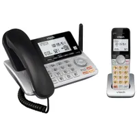 VTech DECT 6.0 1-Handset Corded/Cordless Phone with Answering Machine (CS5249) - Silver/Black