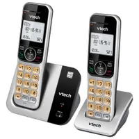 VTech DECT 6.0 2-Handset Cordless Phone with Caller ID (CS5319-2) - Silver/Black - Only at Best Buy