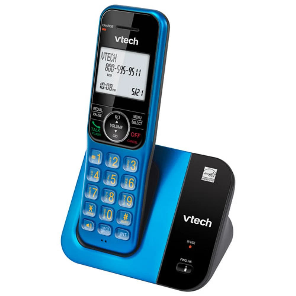 Téléphone sans fil DECT 6.0 à 1 combiné de VTech (CS5319-15) - Bleu - Exclusivité Best Buy