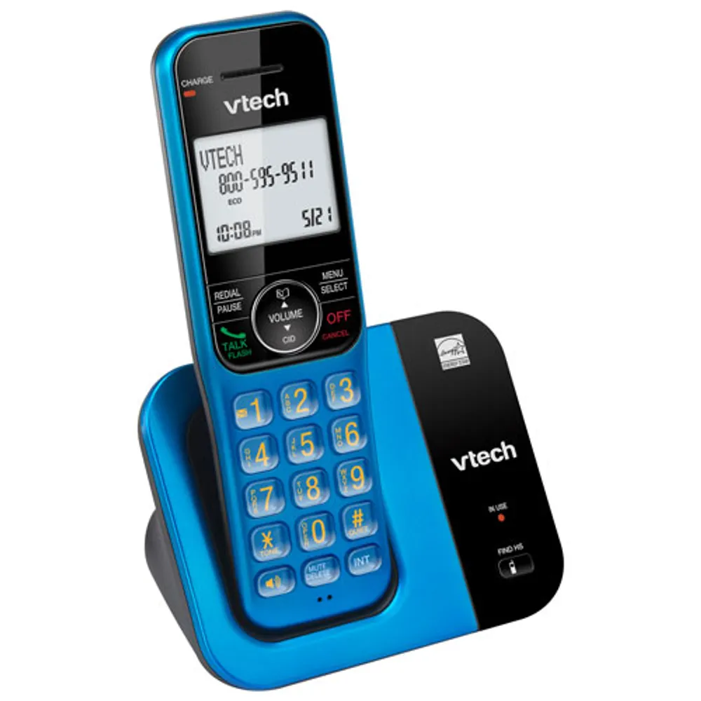 VTech 1-Handset DECT 6.0 Cordless Phone (CS5319-15) - Blue - Only at Best Buy