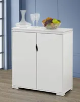 Armoire de rangement contemporaine de 35 po à 4 tablettes de Brassex - Blanc