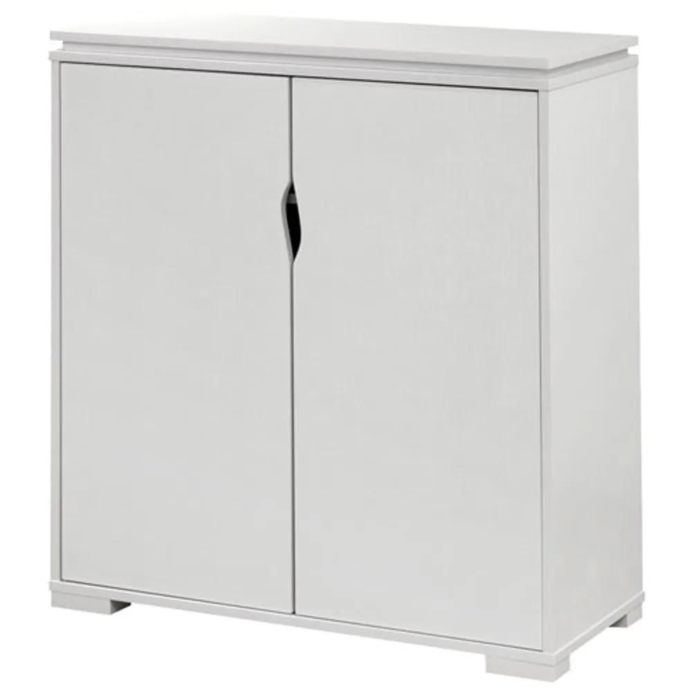 Armoire de rangement contemporaine de 35 po à 4 tablettes de Brassex - Blanc