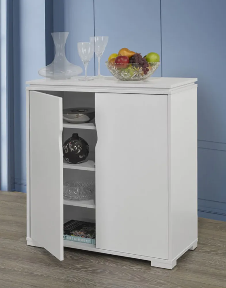 Armoire de rangement contemporaine de 35 po à 4 tablettes de Brassex - Blanc