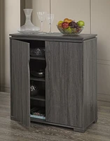 Brassex Contemporary 35" 4-Shelf Storage Cabinet - Grey