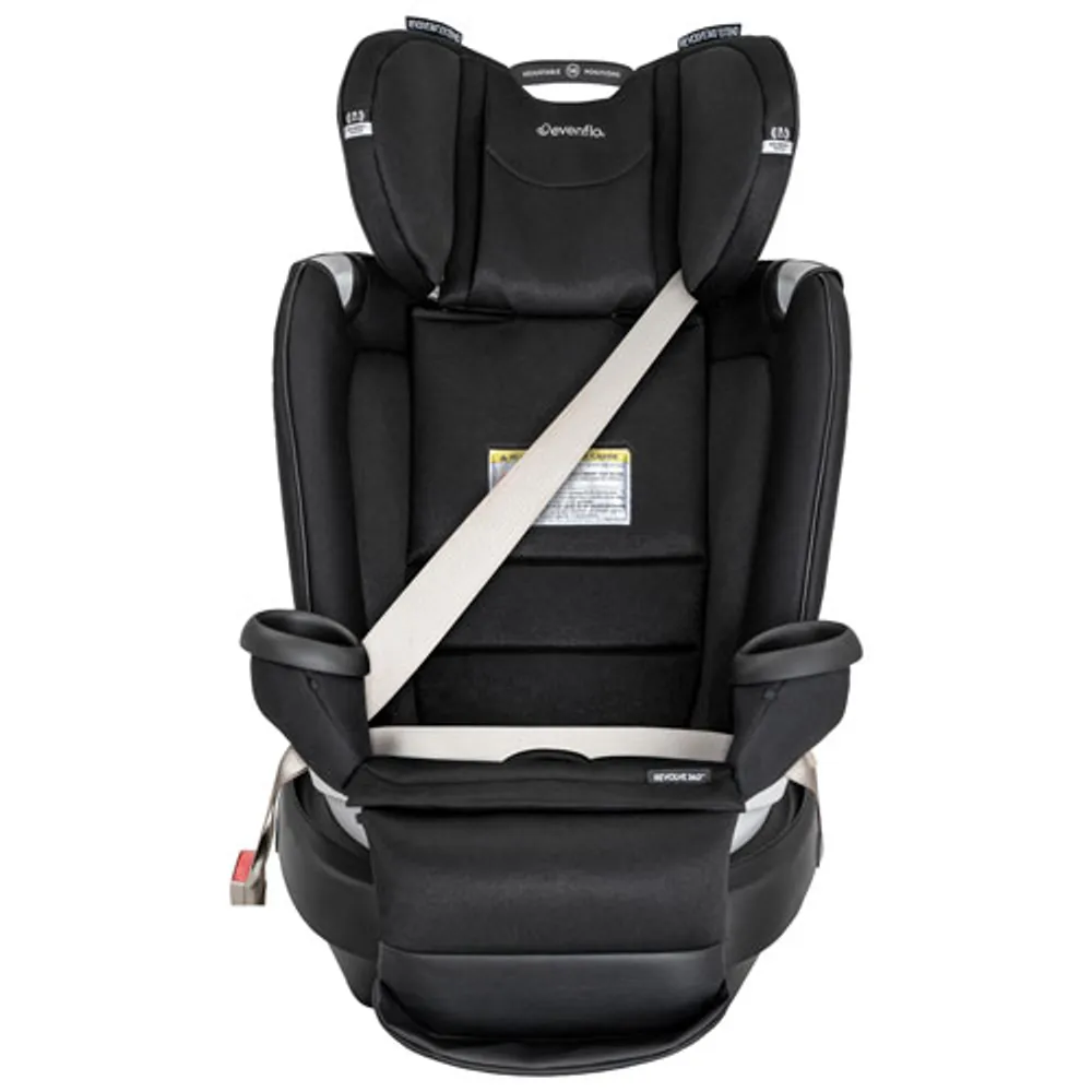 Evenflo Gold Revolve360 Extend All-in-One Convertible High-back Booster Car Seat w/ Sensor Safe - Onyx Black