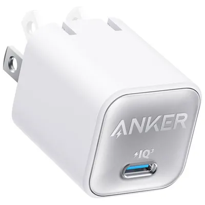 Anker Nano 3 30W USB-C Wall Charger - White