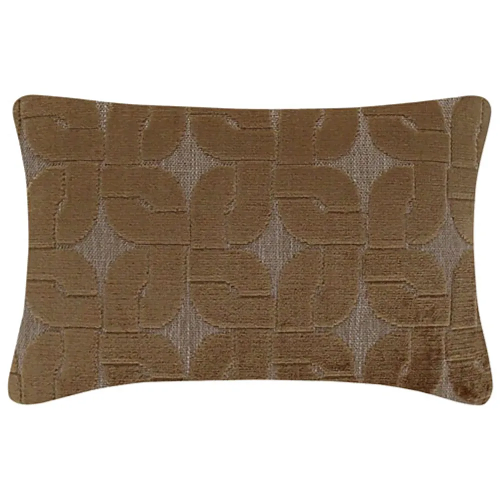 Millano Collection Haven 20" Rectangular Luxury Decorative Pillow Cushion - Gold/Beige