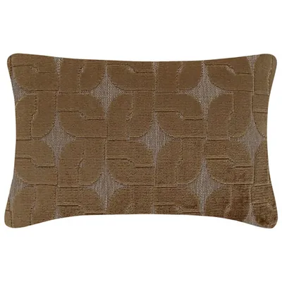 Millano Collection Haven 20" Rectangular Luxury Decorative Pillow Cushion - Gold/Beige