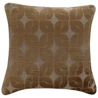 Millano Collection Haven 20" Square Luxury Feather Decorative Pillow Cushion - Gold/Beige