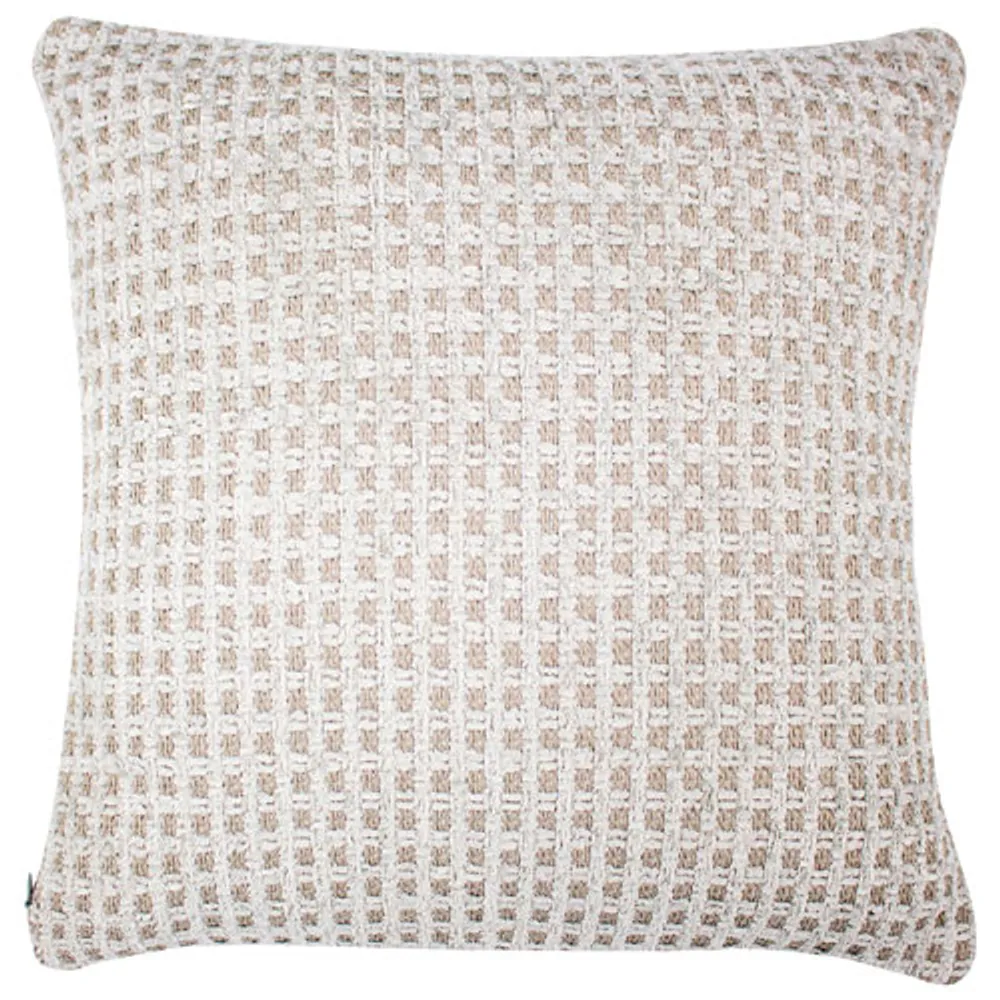 Millano Collection Solo Silver 18" Luxury Decorative Pillow Cushion - Beige