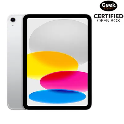 Open Box - Apple iPad 10.9" 64GB with Wi-Fi 6 & 5G (10th Generation) - Silver
