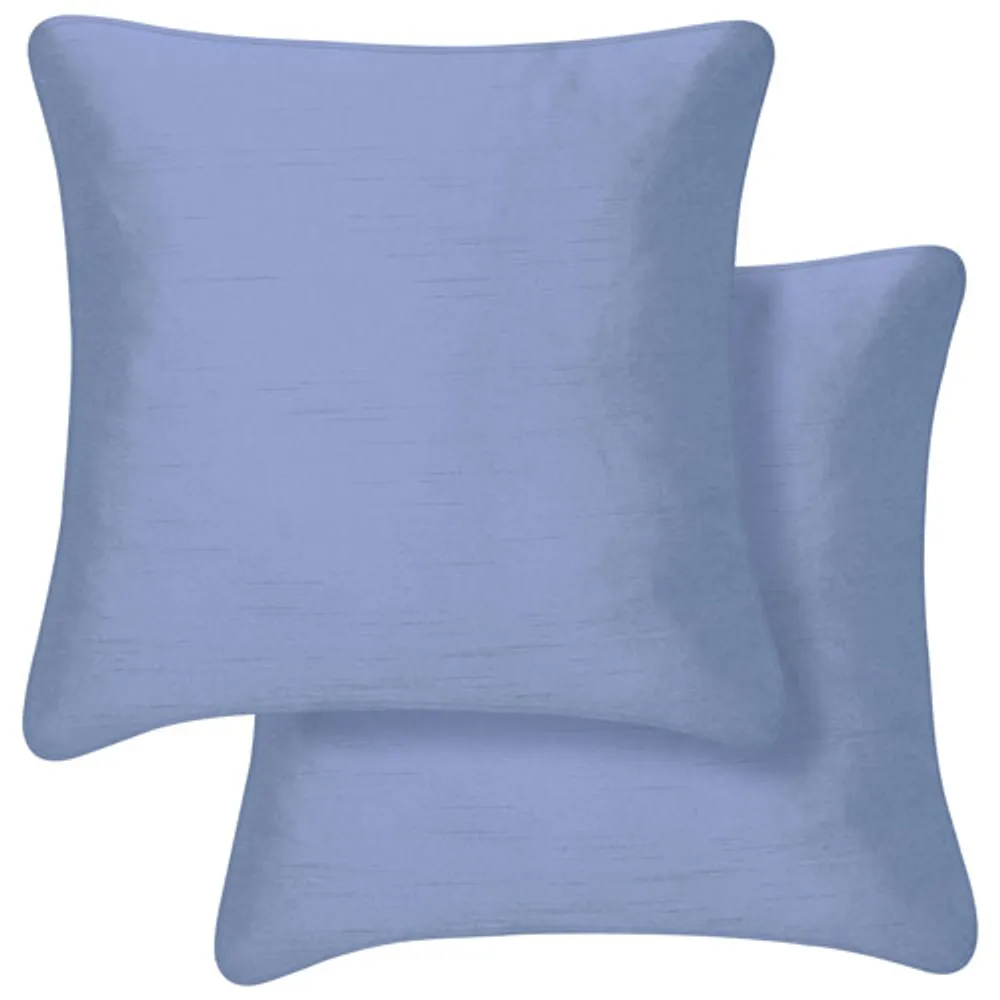 Millano Collection 18" Faux Silk Luxury Decorative Pillow Cushion - Cornflower - 2 Pack