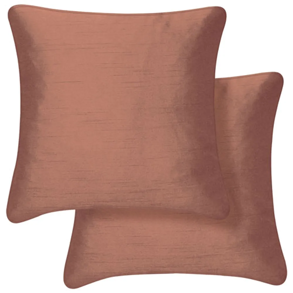 Millano Collection 18" Faux Silk Luxury Decorative Pillow Cushion - Petal - 2 Pack