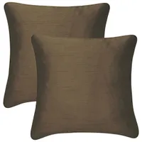 Millano Collection 18" Faux Silk Luxury Decorative Pillow Cushion - Taupe - 2 Pack