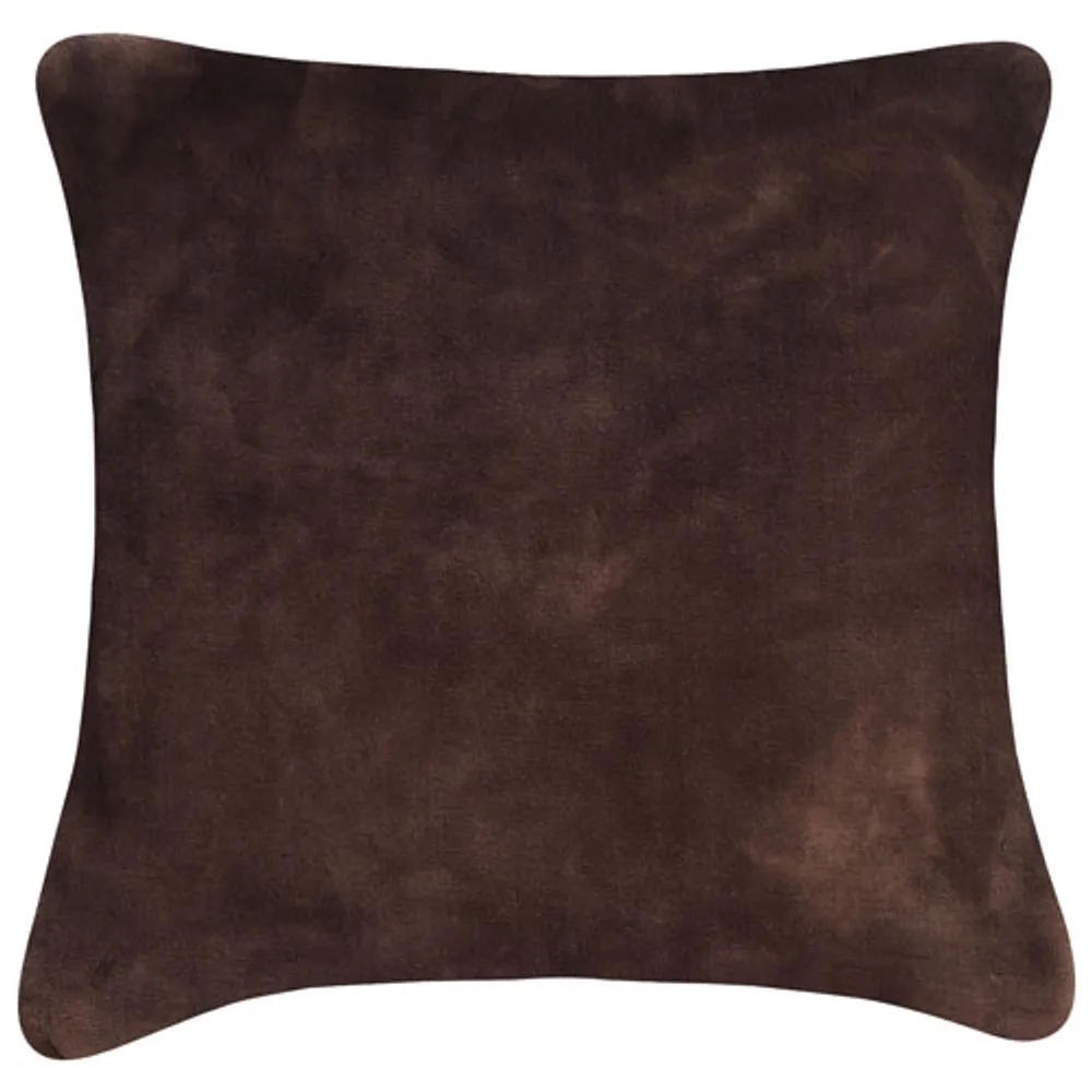 Millano Collection Plush 18" Decorative Pillow Cushion - Brown