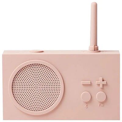 Lexon Tykho 3 FM Radio Splashproof Bluetooth Wireless Speaker - Pink