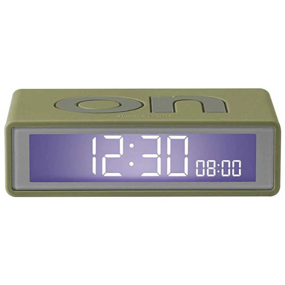 Lexon Flip+ Reversible Alarm Clock - Khaki