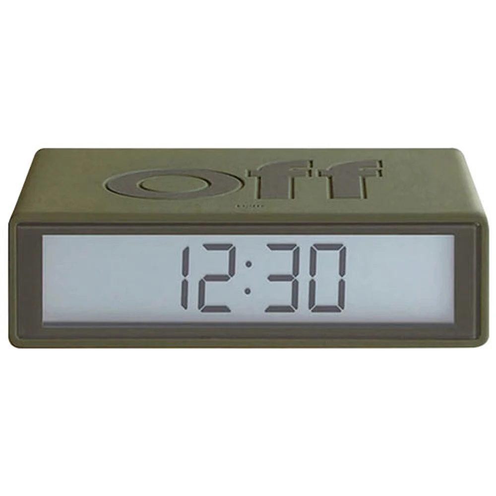 Lexon Flip+ Reversible Alarm Clock - Khaki