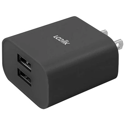 Adaptateur d'alimentation USB-A Power Cube Classic Duo de LOGiiX (LGX-13205) - Noir