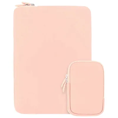 LOGiiX Vibrance Essential 14" MacBook Sleeve with Accessory Pouch - Pink