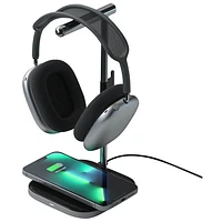 Satechi 2-in-1 Headphone Stand & Wireless Charger for AirPods Max (ST-UCHSMCM) - Space Grey