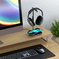 Satechi 2-in-1 Headphone Stand & Wireless Charger for AirPods Max (ST-UCHSMCM) - Space Grey