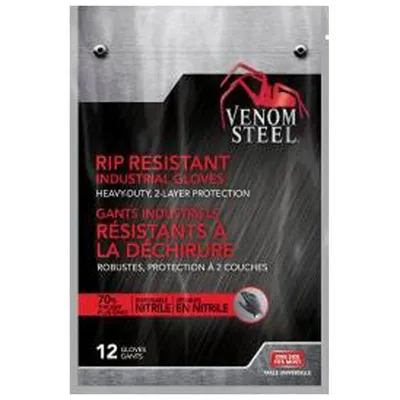 Gants en nitrile Venom Steel de Medline - 12 unités (VENCA6012N)