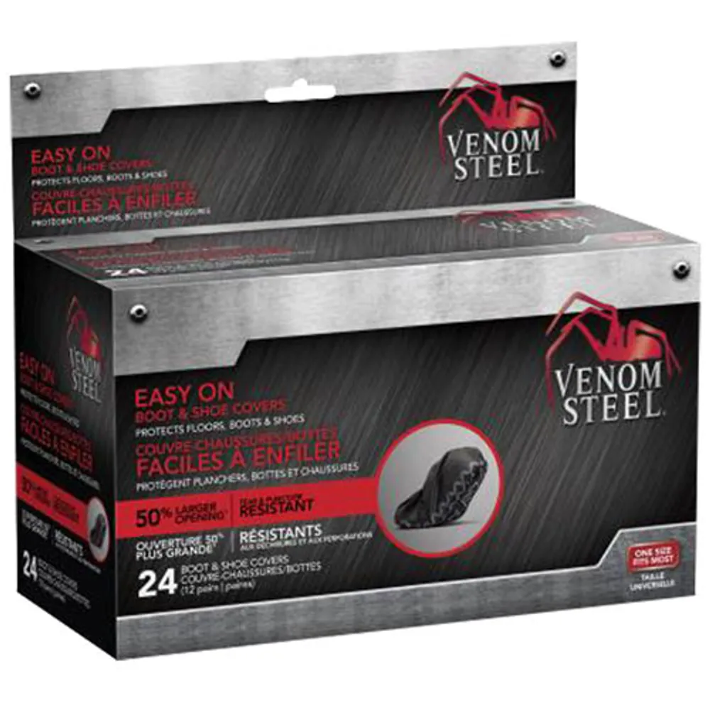 Medline Venom Steel Easy on Boot & Shoe Covers - 12 Pairs (VENCA24200N)