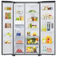 Samsung Bespoke 36" 22.6 Cu. Ft. Side-By-Side Refrigerator w/ Water Dispenser (RS23CB760012AA) - White